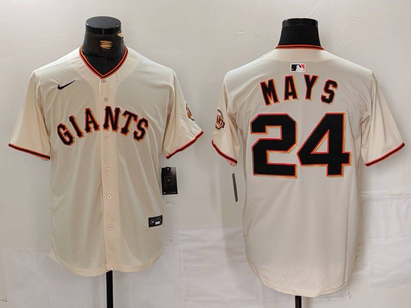 Men San Francisco Giants #24 Mays Cream Nike Game 2024 MLB Jersey style 1->san francisco giants->MLB Jersey